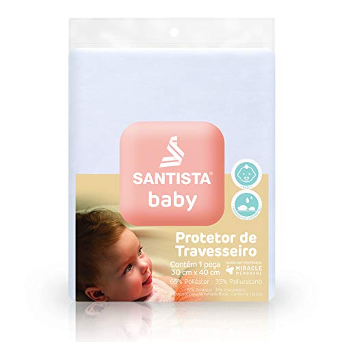 Protetor de Travesseiro Impermeável Baby Santista - Tamanho Único - Branco