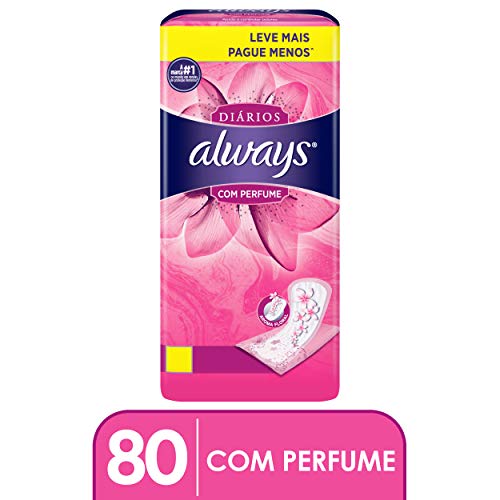 Protetor Diário Always com Perfume, 80 Unidades