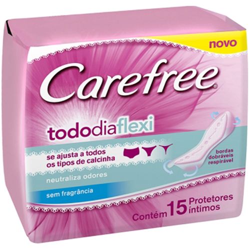 Protetor Diário Carefree 15un-cx Sem Perf Todo Dia Flexi PROT DIARIO CAREFREE 15UN-CX S/PERF TODO DIA FLEXI