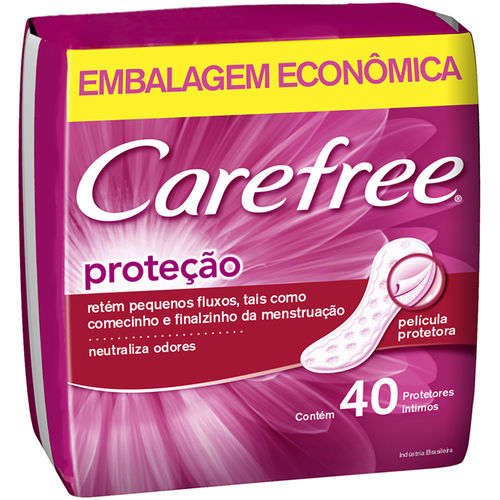 Protetor Diário Carefree Original com Perfume Caixa 40 Unidades