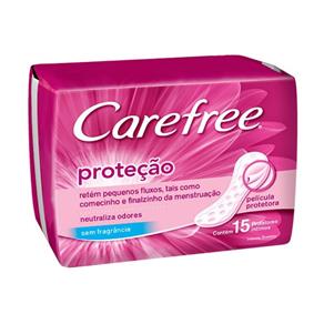Protetor Diário Carefree Proteção Sem Perfume - 15un.