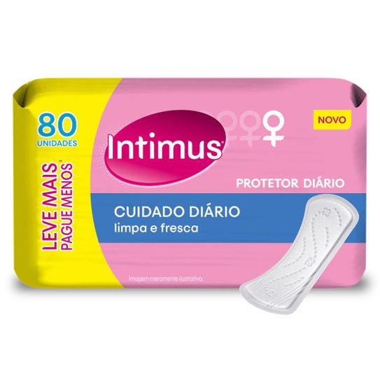 Protetor Diário Intimus Cuidado Diário S/ Perfume - 80 Unidades