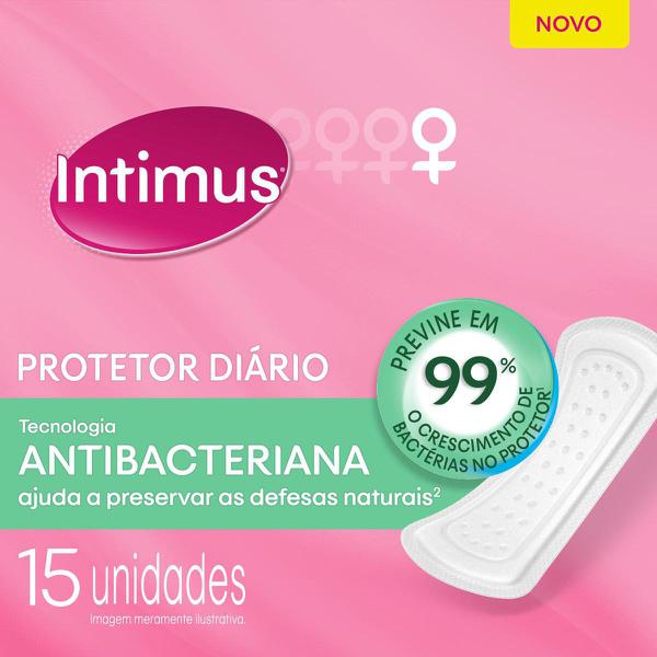 Protetor Diário Intimus Days Antibacteriana - 15 Unidades