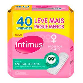 Protetor Diário Intimus Days Antibacteriana - 40 Unidades