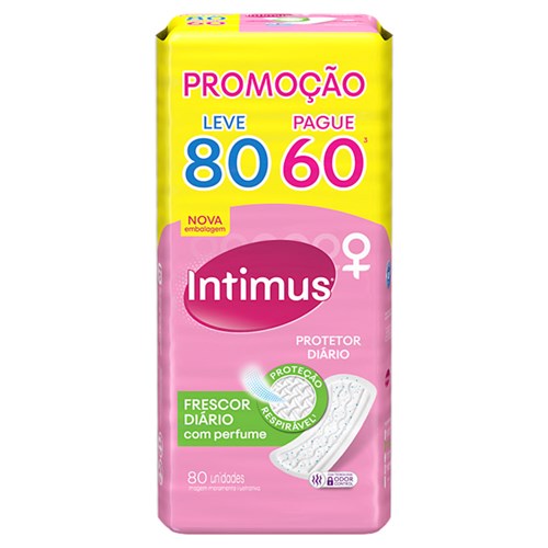 Protetor Diário Intimus Days com Perfume Leve 80 Pague 70