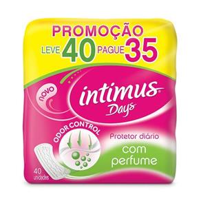 Protetor Diário Intimus Days com Perfume Sem Abas - 40 Unidades
