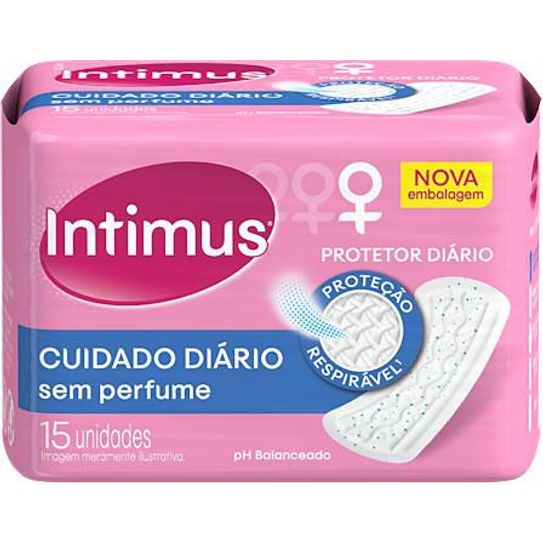 Protetor Diário Intimus Days Sem Abas Sem Perfume 15 Unidades