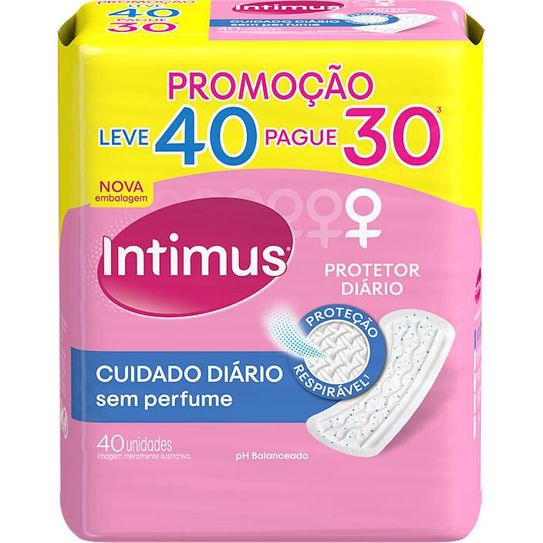 Protetor Diário Intimus Days Sem Perfume Leve 40 Pague 30
