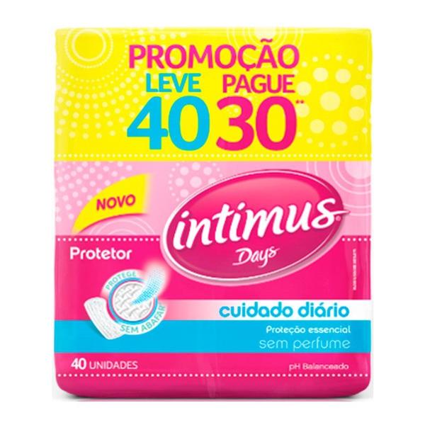 Protetor Diário Intimus Days Sem Perfume Leve 40 Pague 35