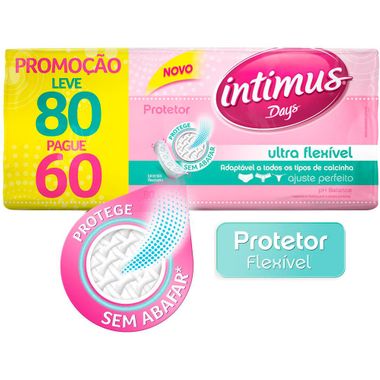Protetor Diário Intimus Days Sem Perfume Leve 80 Pague 60 Un.