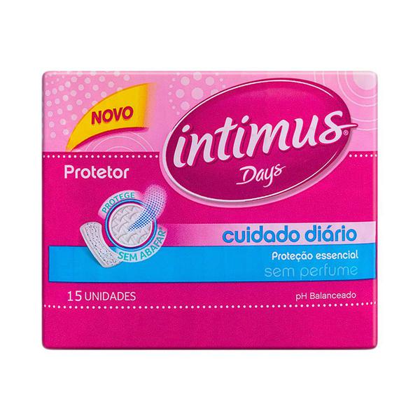 Protetor Diário Intimus Days Sem Perfume Sem Abas 15 Unidades