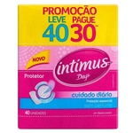 Protetor Diário Intimus Days sem perfume sem abas, leve 40 pague 35