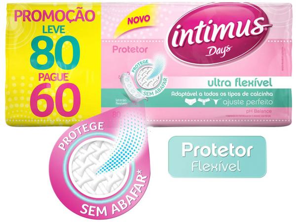 Protetor Diário Intimus Days Ultra Flexível - 80 Unidades