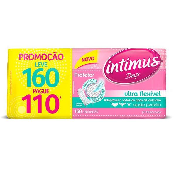 Protetor Diário Intimus Days Ultra Flexível Leve 160 Pague 110