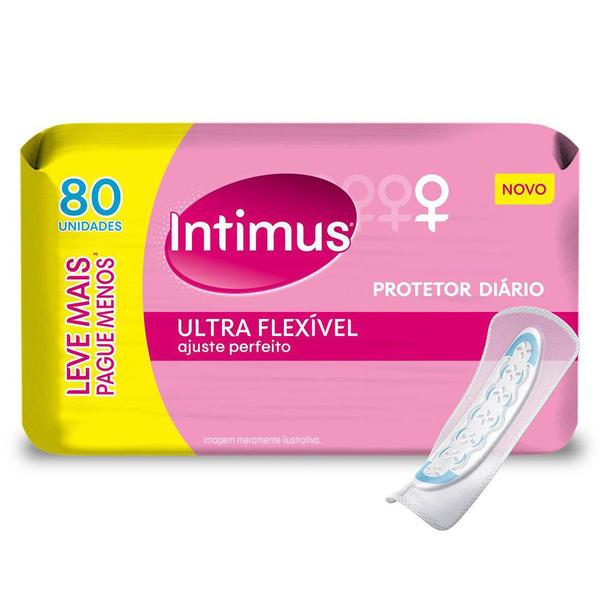 Protetor Diário Intimus Days Ultra Flexível Leve 80 Pague 60