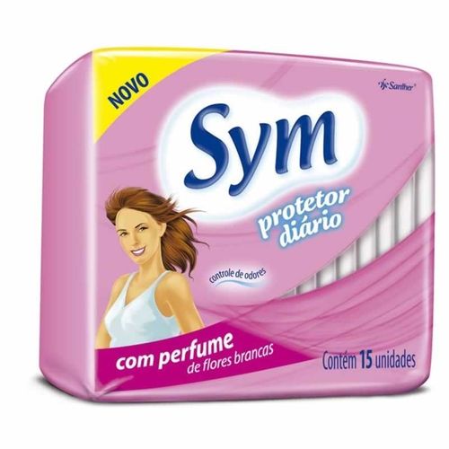Protetor Diário Sym com Perfume com 15 Unidades