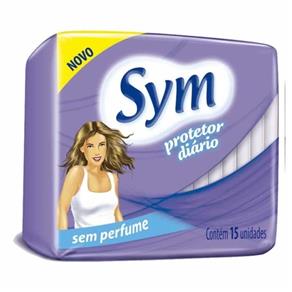 Protetor Diário Sym Sem Perfume com 15 Unidades