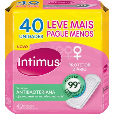 Protetor Diário Tecnologia Antibacteriana Intimus Days 40un.