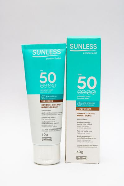 Protetor Facial C Base Bronze Fps 50 60g Sunless - Farmax