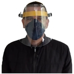 Protetor Facial para proteção da face, olhos, nariz e boca.