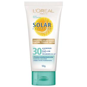 Protetor Facial Solar L’Oréal Toque Seco FPS 30 - 50g
