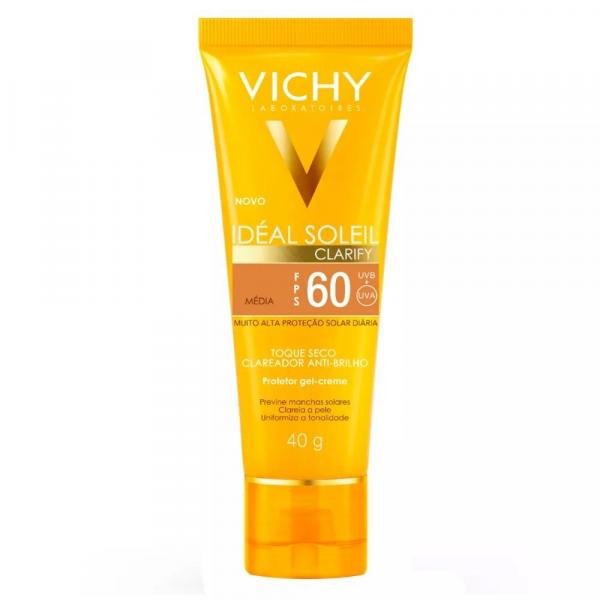 Protetor Gel Creme Vichy Ideal Soleil Clarify FPS 60 Cor Média 40g
