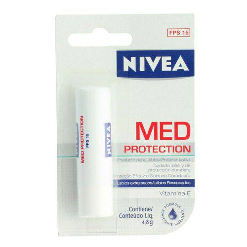 Protetor Labial Nivea Lip Care Media Proteção com 4,8g