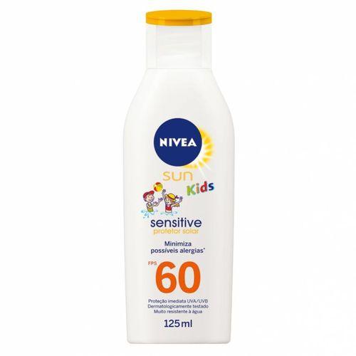 Protetor Nivea Fps60 Kids Sensitive Pure 125ml