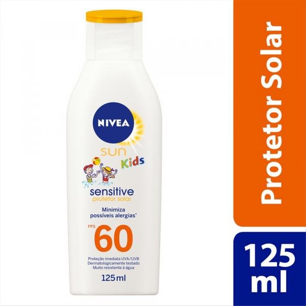 Protetor Nivea Sun Kids Sensitive Pure Fps 60 - 125ml