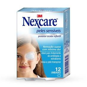 Protetor Ocular Nexcare Peles Sensíveis Infantil - 12 Unidades