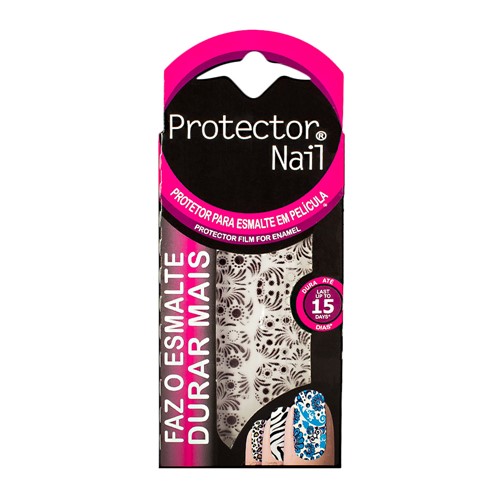 Protetor para Esmaltes Protector Nail Beauty Marrom com 12 Películas