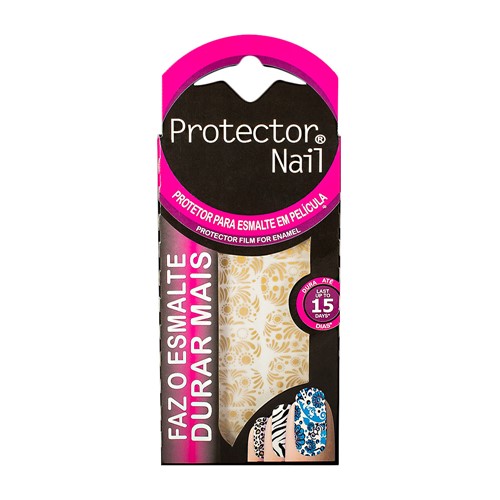 Protetor para Esmaltes Protector Nail Beauty Ouro com 12 Películas