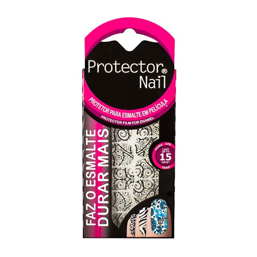 Protetor para Esmaltes Protector Nail Gran Fine Preto/Ouro com 12 Películas