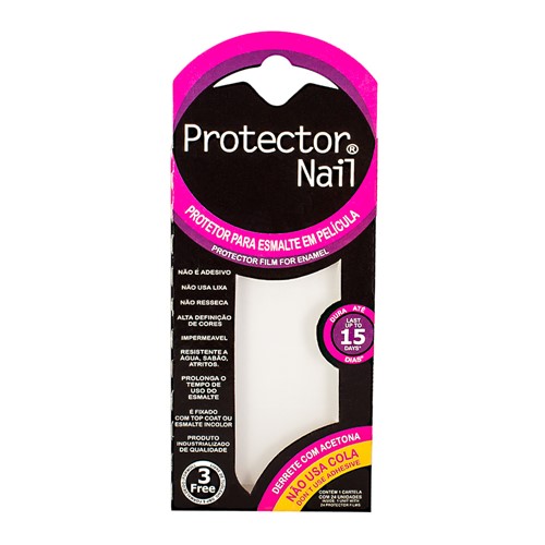 Protetor para Esmaltes Protector Nail Ponteira de Proteção com 24 Películas