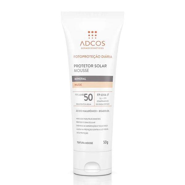 Protetor Solar Adcos FPS 50 Mousse Cor Nude 50g