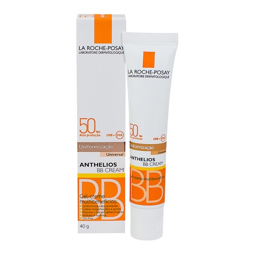 Protetor Solar Anthelios BB Cream Uniformização Universal FPS 50 Gel Creme com 40g