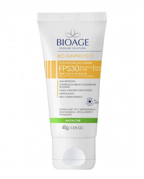 Protetor Solar Antiacne Bio Sun Protect Fps30 Bioage 45g