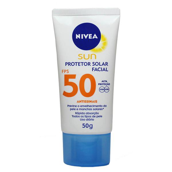 Protetor Solar Antissinais Facial FPS 50 50g - Nivea