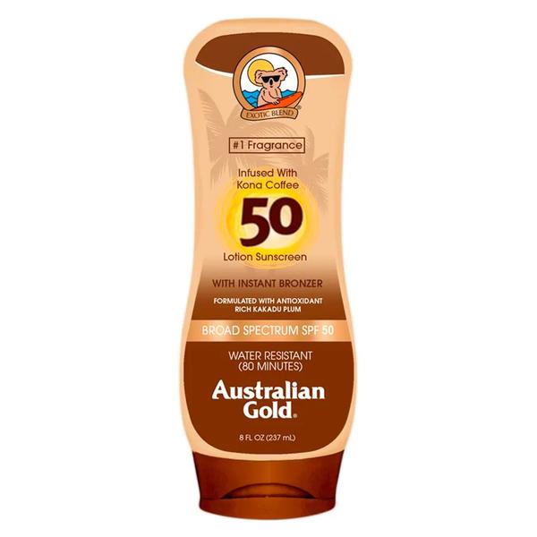 Protetor Solar Australian Gold Kona Coffee FPS 50 Loção 237ml