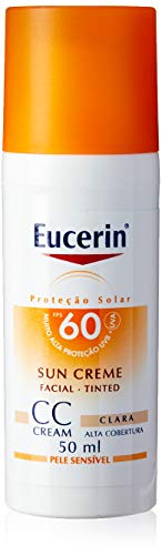 Protetor Solar Cc Cream Claro FPS 60, 50 Ml, Eucerin