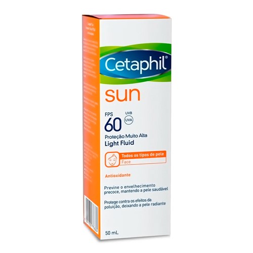 Protetor Solar Cetaphil Sun Antioxidante FPS 60 Light Fluid 50ml