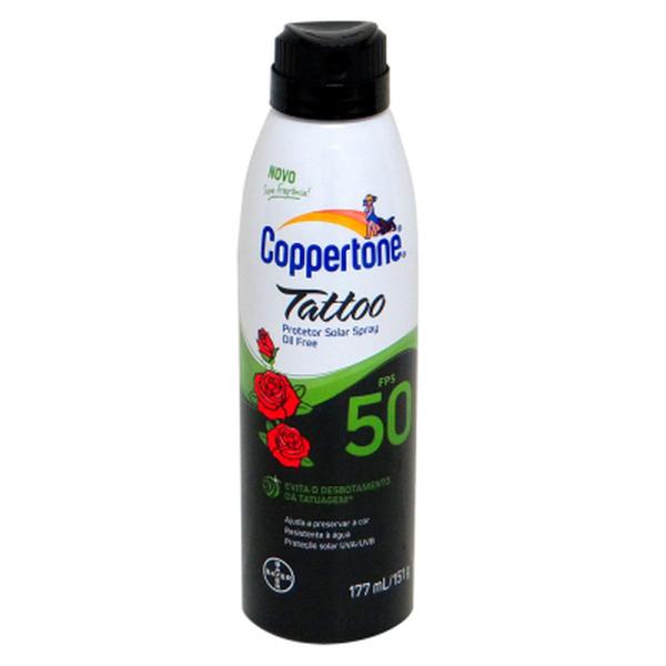 Protetor Solar Coppertone Fps 50 Tatto Spray 177ml - Bayer Roche