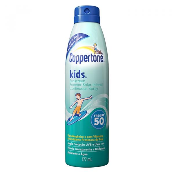 Protetor Solar Coppertone Kids Continuous Spray FPS 50 177ml - Bayer
