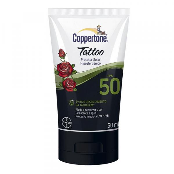 Protetor Solar Coppertone Tattoo Loção FPS 50 60ml - Bayer S a