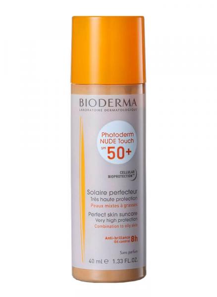 Protetor Solar Cor Dourado Bioderma Photoderm Nude Touch FPS50+ 40ml
