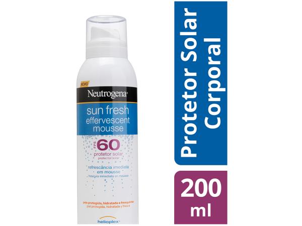 Protetor Solar Corporal Neutrogena FPS 60 - Sun Fresh Mousse Efervescente 200ml