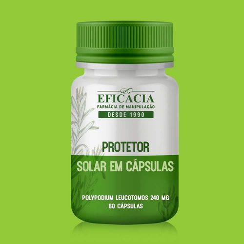 Protetor Solar em Cápsulas (polypodium Leucotomos 240 Mg) - 60 Cápsulas
