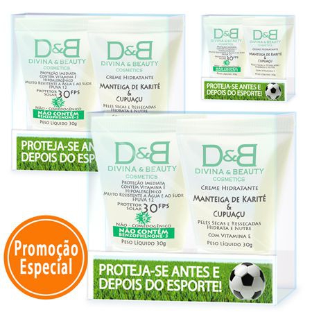 Protetor Solar Esporte Futebol Divina Beauty 3 Kits