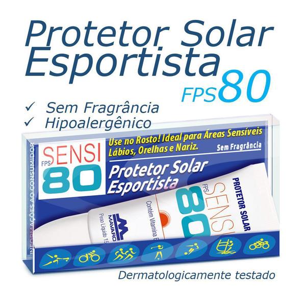 Protetor Solar Esportista FPS80 Sem Fragrância - Divina & Beauty