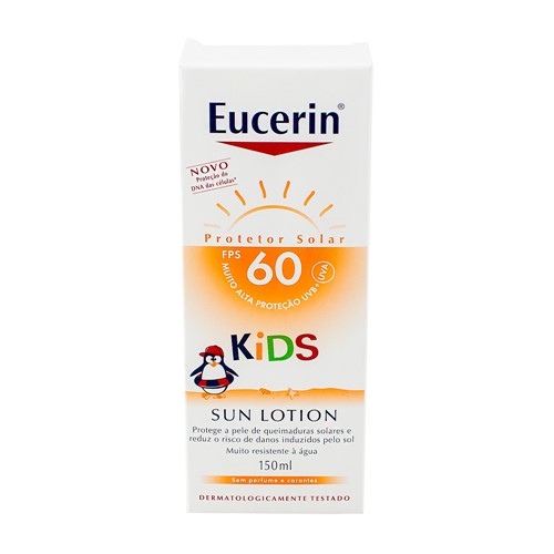 Protetor Solar Eucerin Kids Sun Lotion FPS 60 Loção com 150ml